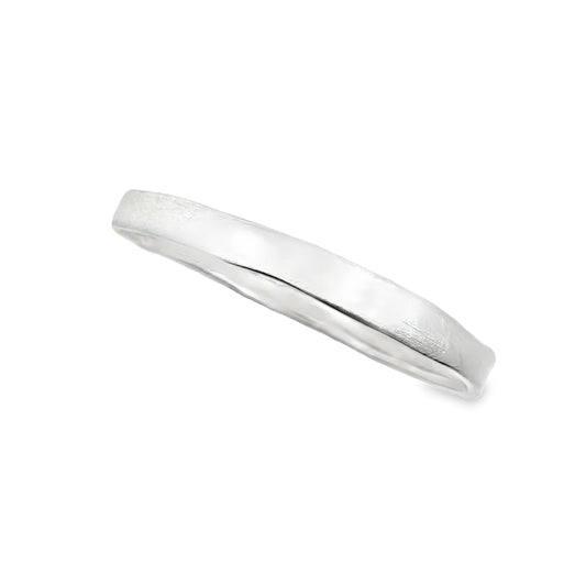 Handcrafted Sterling Silver Hammered Bangle Bracelet