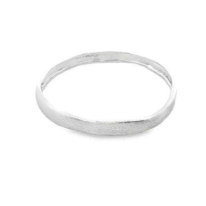 Handcrafted Sterling Silver Hammered Bangle Bracelet