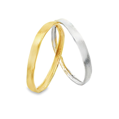 Textured Gold Bangle Set - Handcrafted Modern Jewelry
