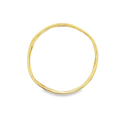Textured Gold Bangle Set - Handcrafted Modern Jewelry