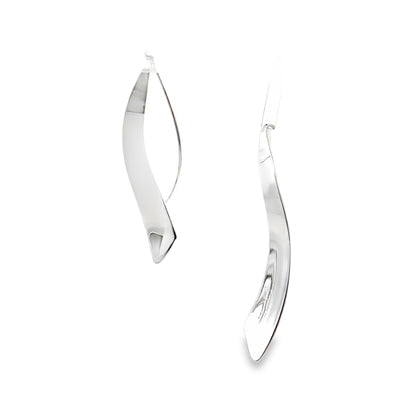 Contemporary Sterling Silver Dangle Earrings