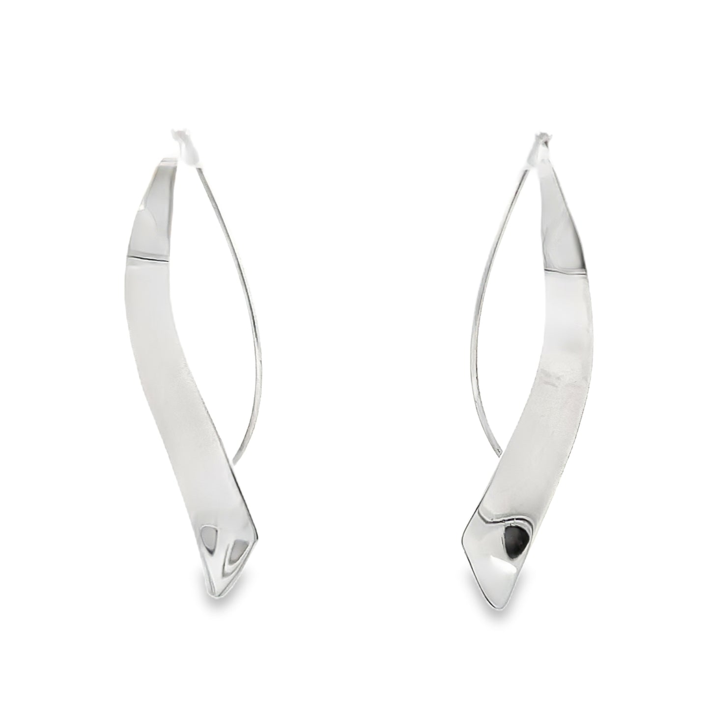 Contemporary Sterling Silver Dangle Earrings