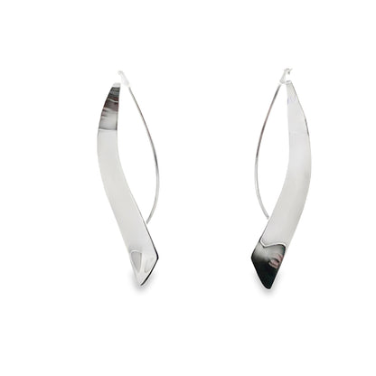 Contemporary Sterling Silver Dangle Earrings