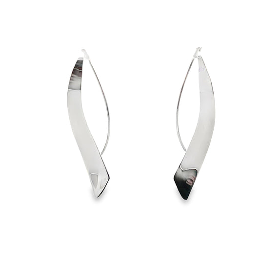 Contemporary Sterling Silver Dangle Earrings