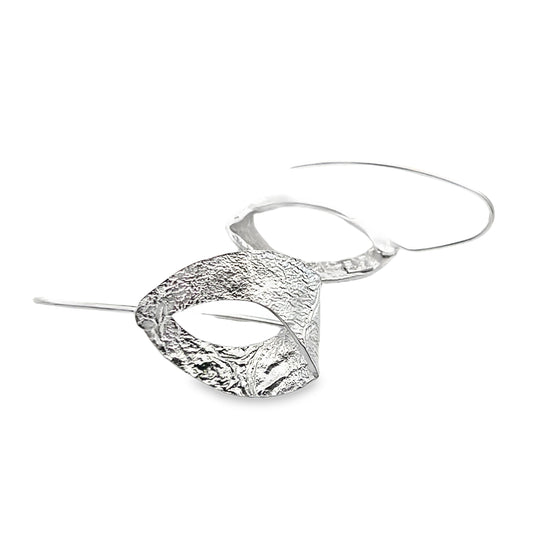 Textured Sterling Silver Dangle Earrings