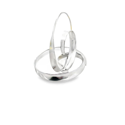 Sterling Silver Spiral Hoop Earrings - Modern Statement Jewelry