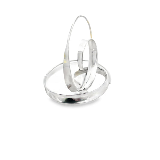 Sterling Silver Spiral Hoop Earrings - Modern Statement Jewelry