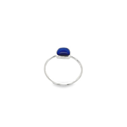 Square Cabochon Lapis Lazuli Statement Ring