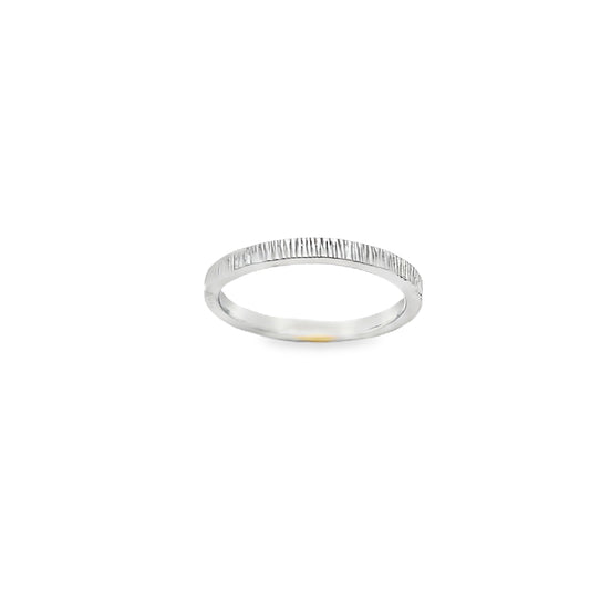 Silver Oxidized Stacker Ring