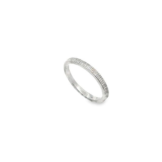 Silver Oxidized Stacker Ring