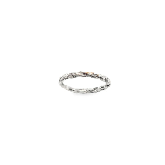 Silver Rope Stacker Ring