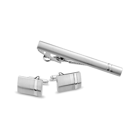 Mens Cufflink and Tie Set
