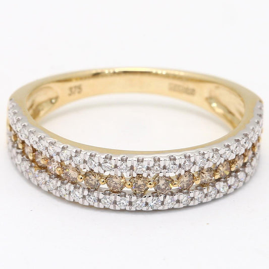 9K Champagne Diamond Ring