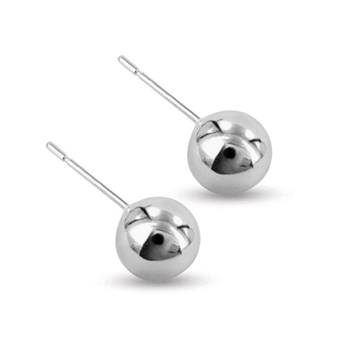 Sterling Silver Ball Studs