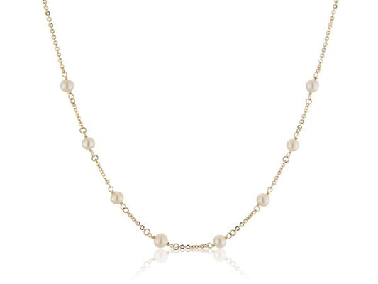 9ct Yellow Gold Pearl Necklace