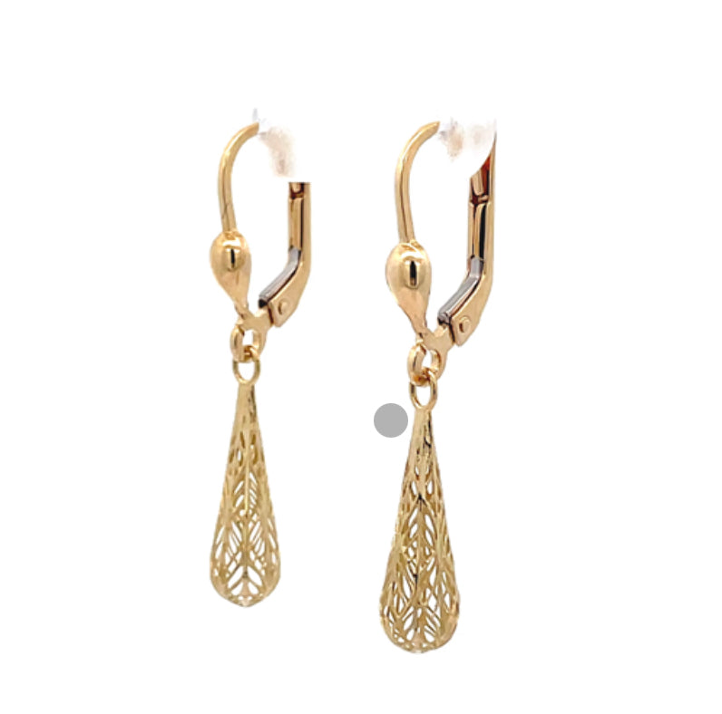 9ct Drop Filigree Earring
