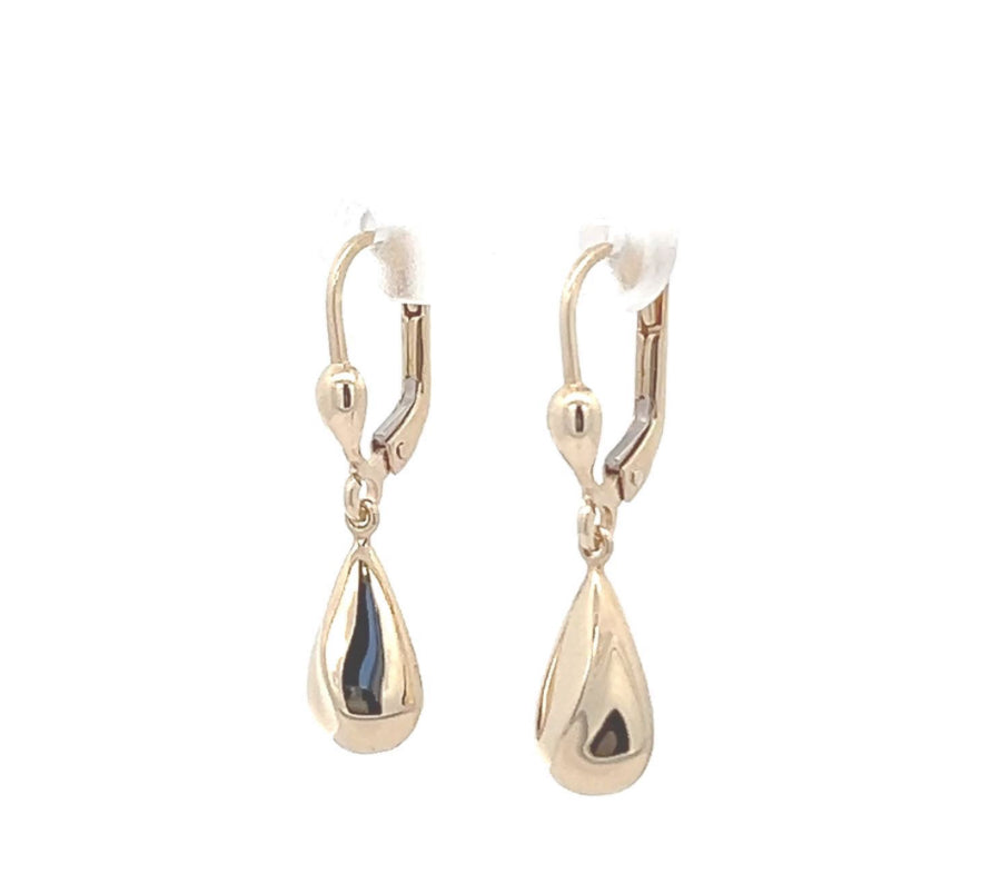9ct Dimple Bat Drop Earring