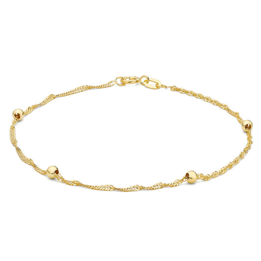 9ct Solid Ball Twist Bracelet