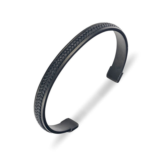 Steel and Leather Cuff