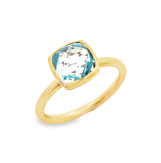 9ct Blue Topaz Ring
