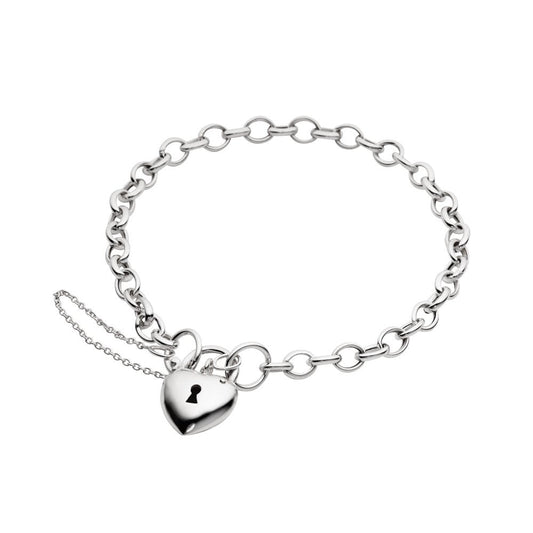 Sterling Silver Bracelet with Heart Locket.
