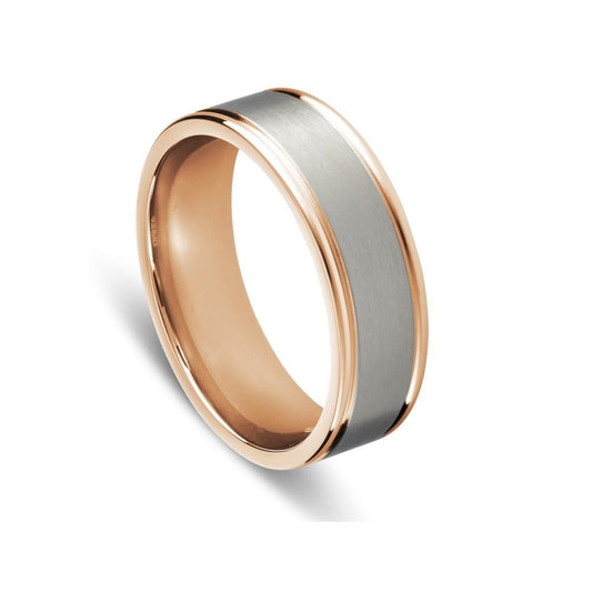Brushed Rose Gold Plated Ring
