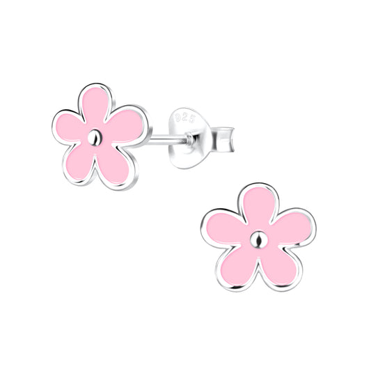 Sterling Silver Childrens Flower Studs