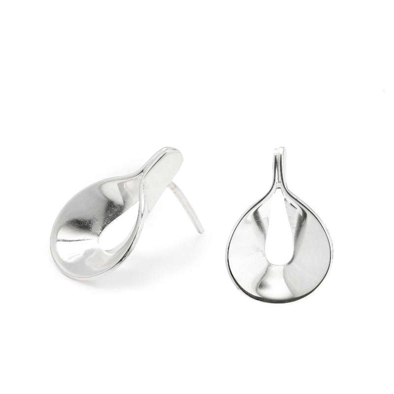 mini folded drop stud earr - A1062