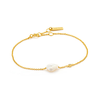 Zoom Ania Haie Pearl Bracelet Gold