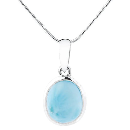 Silver Larimar Pendant