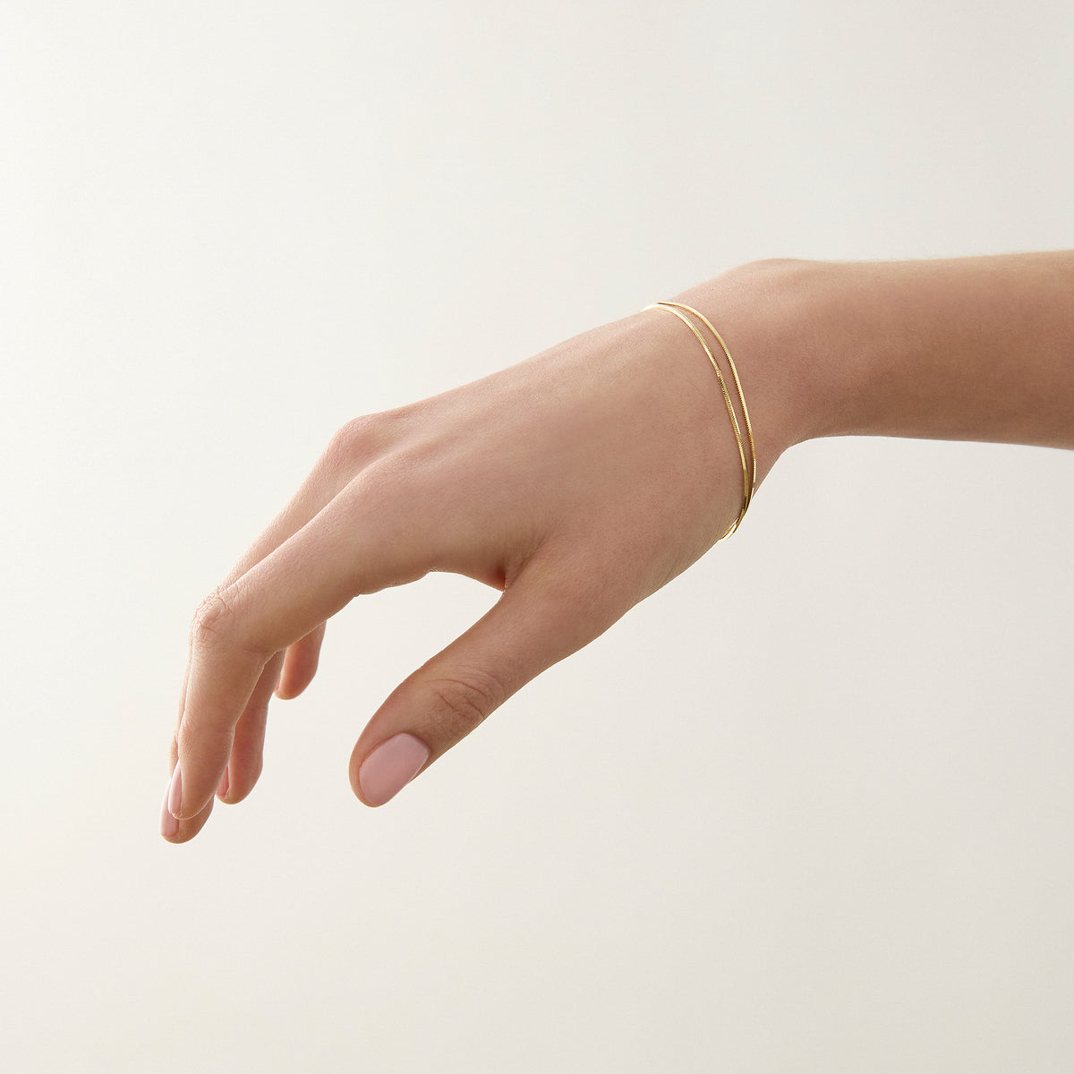 Yellow Gold Plated Double Chain Bracelet