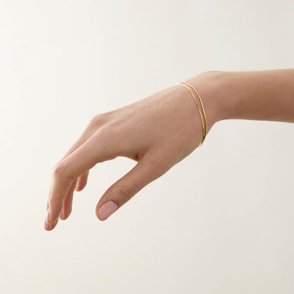 Yellow Gold Plated Double Chain Bracelet