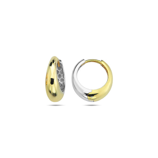 Two Tone Gold Huggies