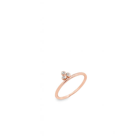 Rose Gold Plated CZ Ring