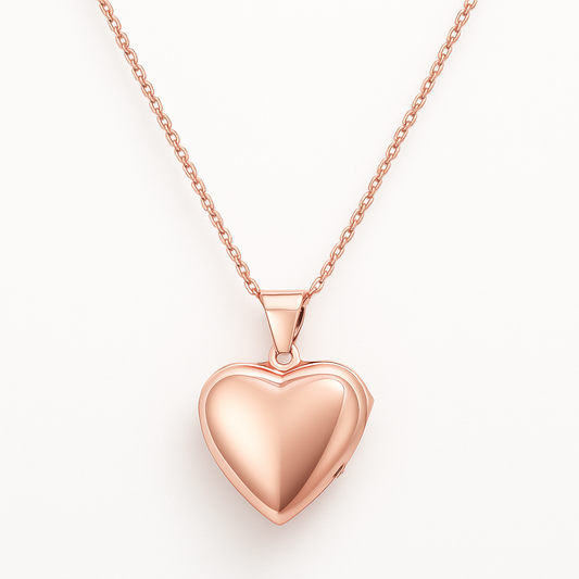 Rose Gold Plated Heart Locket Pendant