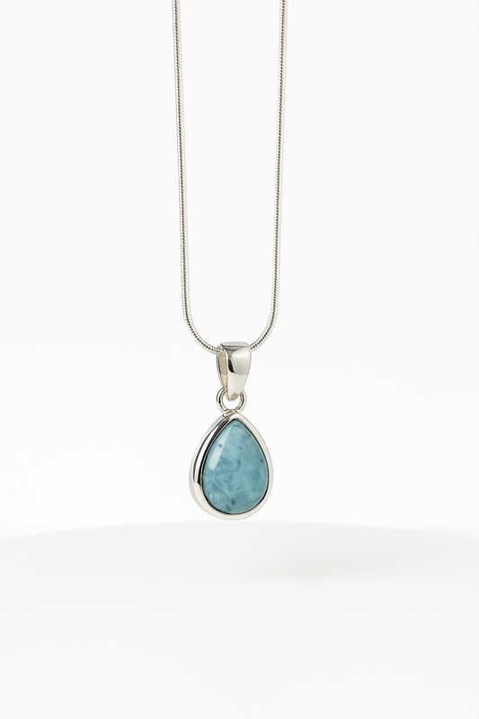 Tear Drop Larimar Pendant