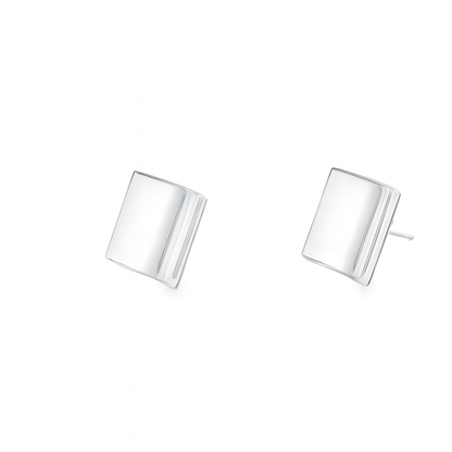 Silver Concave Studs