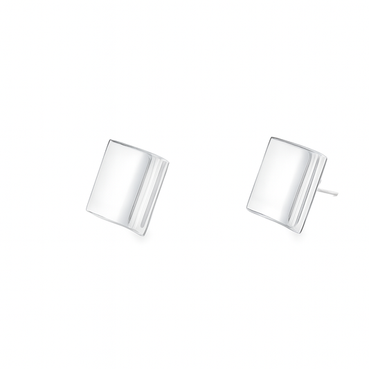 Silver Concave Studs