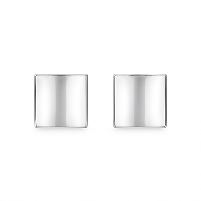 Silver Concave Studs