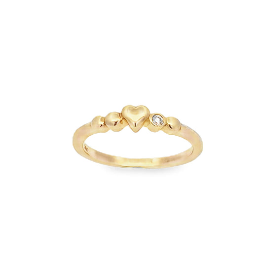14ct Diamond Heart Ring