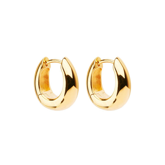 Gold-Plated Silver Huggie Earrings