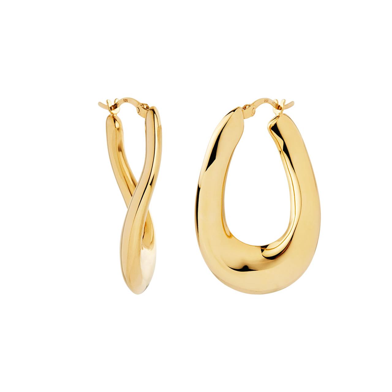 Gold-Plated Silver Oval Pendant
