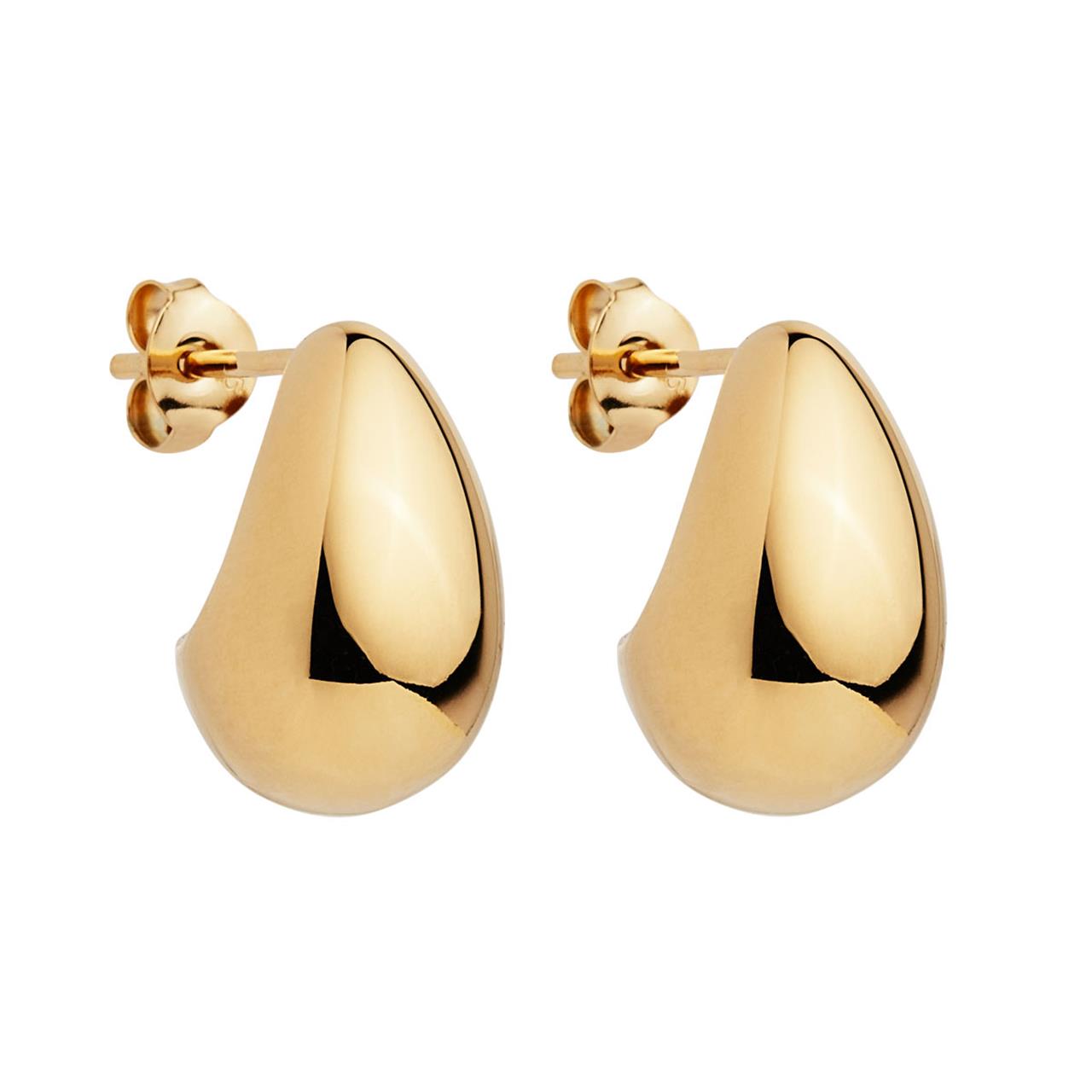 Gold-Plated Silver Puffed Curl Earrings