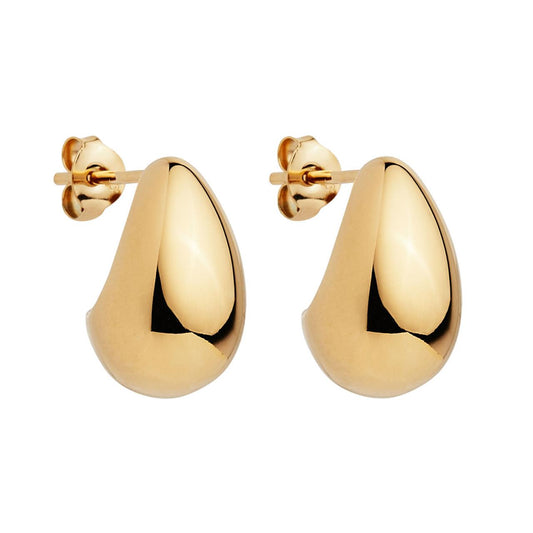 Gold-Plated Silver Puffed Curl Earrings