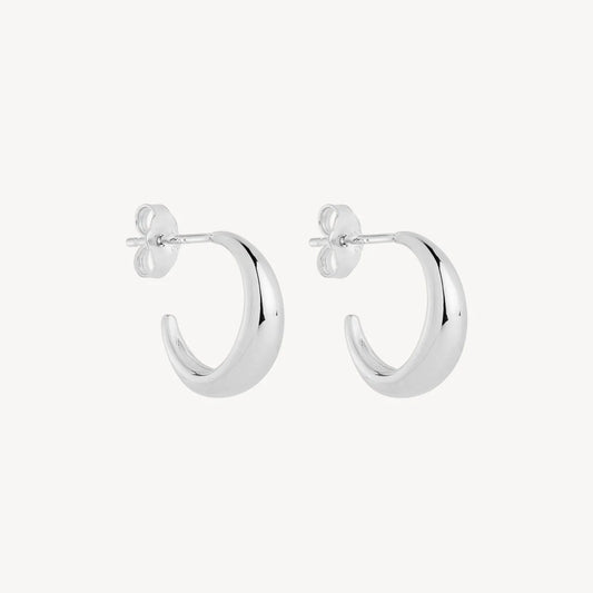 Sterling Silver Tapered Hoops