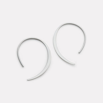 Silver Scythe Earrings, Anti-Tarnish