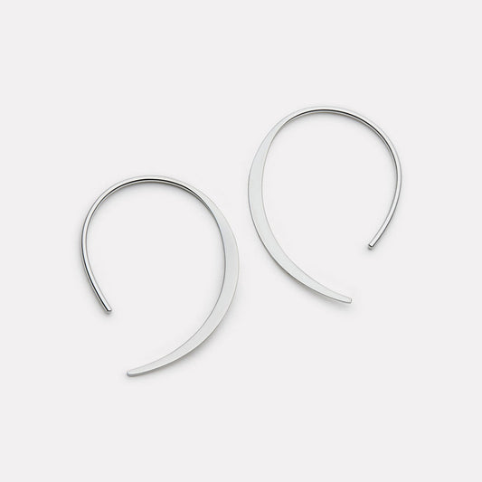 Silver Scythe Earrings, Anti-Tarnish