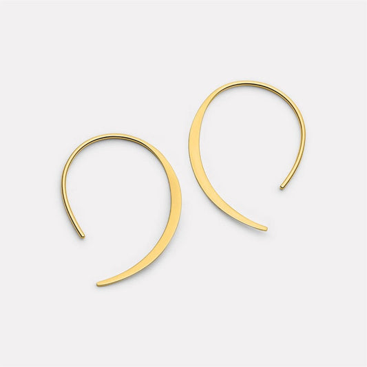 Gold-Plated Scythe Earring, Antitarnish