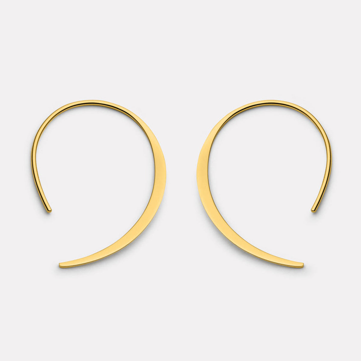 Gold-Plated Scythe Earring, Antitarnish