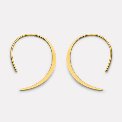 Gold-Plated Scythe Earring, Antitarnish